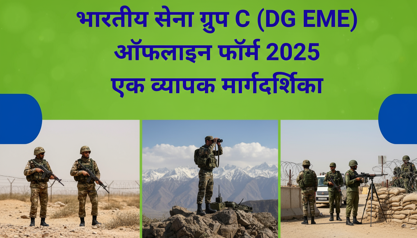 भारतीय सेना ग्रुप C (DG EME) ऑफलाइन फॉर्म 2025: एक व्यापक मार्गदर्शिका